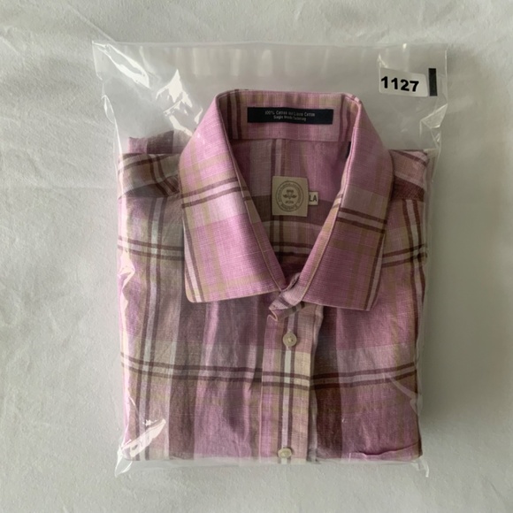 Mason’s of Italy Cotton and Linen Cotton Button-Down Shirt. - Picture 7 of 7